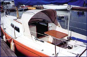an IF dockside with her table in place